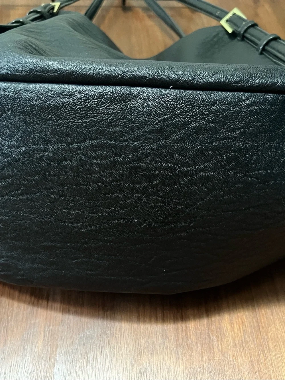 Faux leather laptop bag